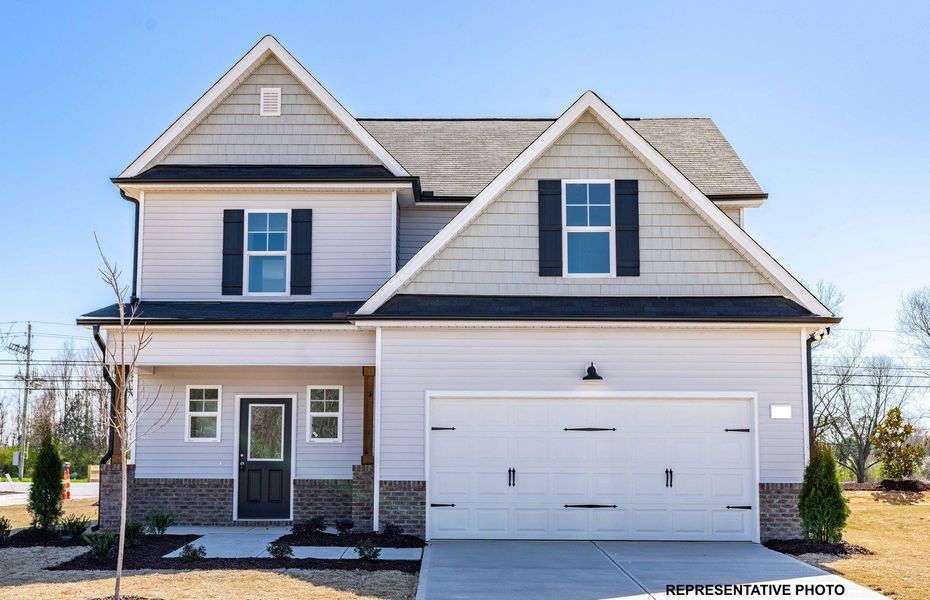 Representative exterior photo of a completed home built from the Princeton by RiverWILD Homes in Brodie Rose Landing, Smithfield, NC (Image 2).
