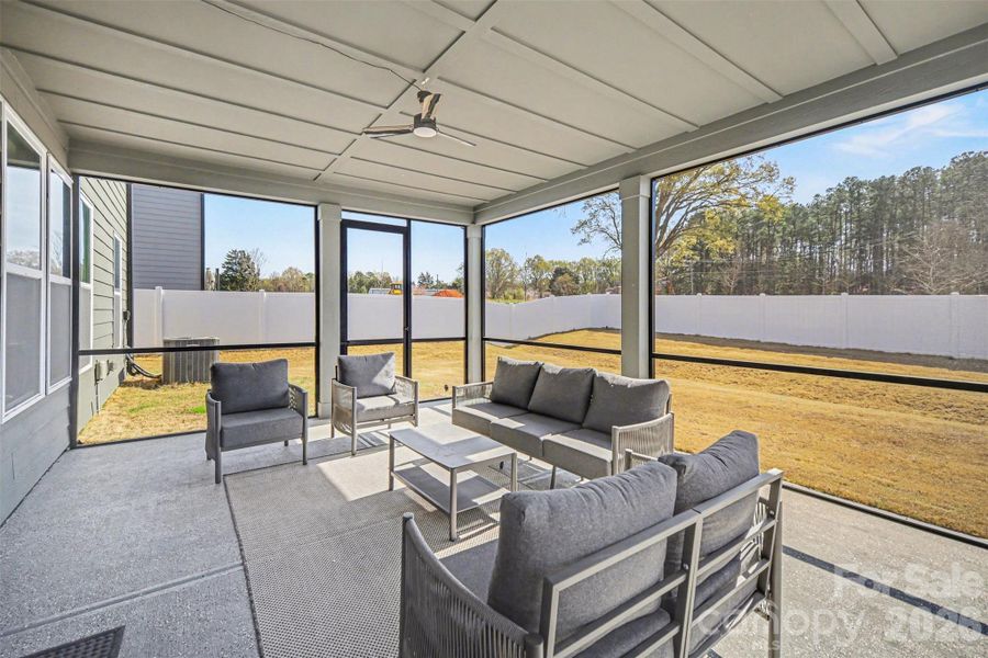 Exterior details and patio area of a home in Enclave at Caldwell, Charlotte (Image 4).