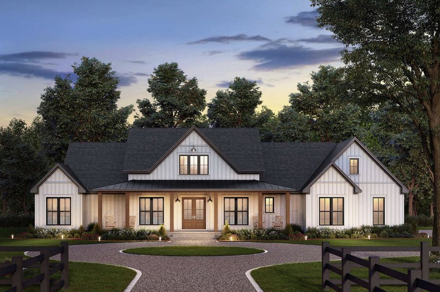 Front exterior of a new home in Parallel Pastures, Poolville, TX, highlighting curb appeal (Image 18). Front exterior of a new home in Parallel Pastures, Poolville, TX, highlighting curb appeal (Image 18).