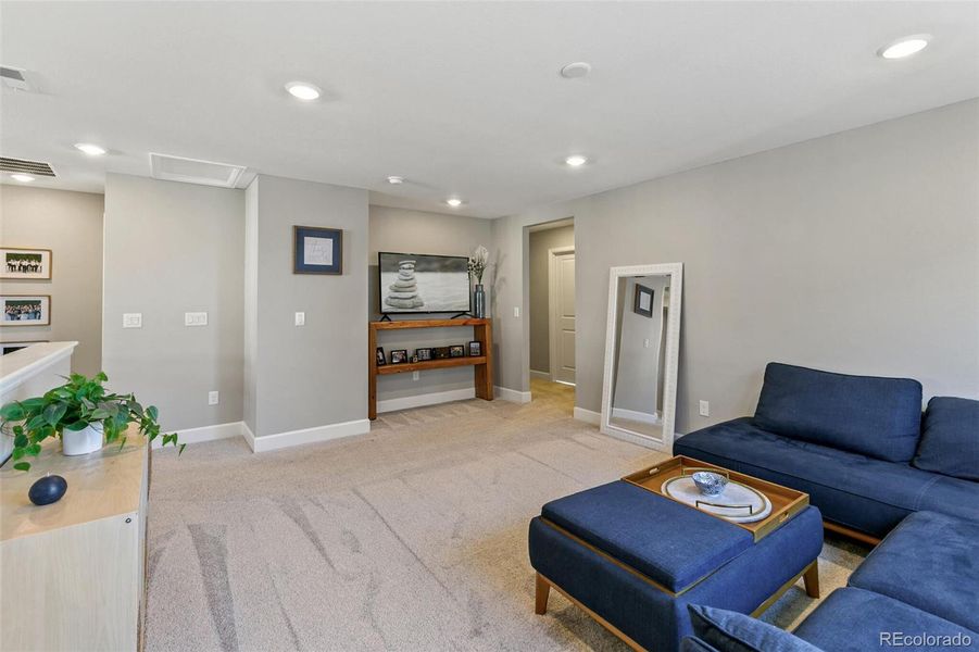 Furnished interior view inside a new home in Sunstone Village at Terrain, Castle Rock (Image 9). Furnished interior view inside a new home in Sunstone Village at Terrain, Castle Rock (Image 9).