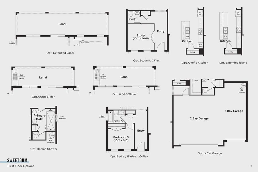 2D floor plan layout of this home in Lakeside at Satilla, St. Cloud, FL (Image 3).