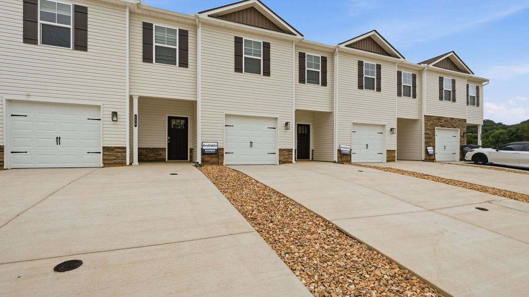 Front exterior of a new home in Fieldcrest Acres Townhomes, Blountville, TN, highlighting curb appeal (Image 2).