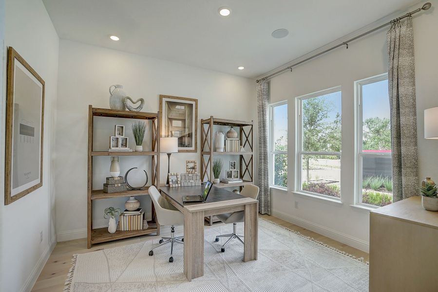 Representative furnished interior of a home built from the Bordeaux by Taylor Morrison in The Ranch at Uptown Celina, Celina (Image 12).