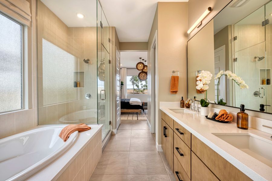 Representative furnished interior of a home built from the Granite Plan 3505 by Tri Pointe Homes in Waterston Central, Gilbert (Image 14).