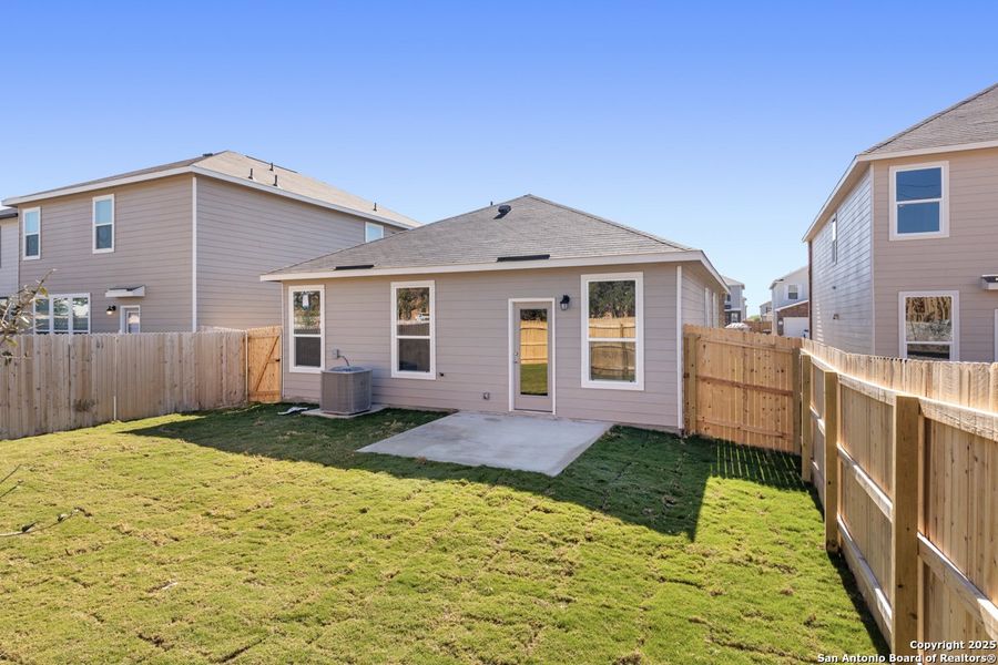 Exterior details and patio area of a home in Preserve at Culebra - Heritage Collection, San Antonio (Image 3).