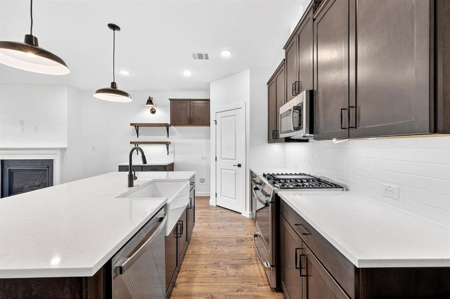 Furnished interior view inside a new home in Aspire at Noble Ridge, Howe (Image 10). Furnished interior view inside a new home in Aspire at Noble Ridge, Howe (Image 10).