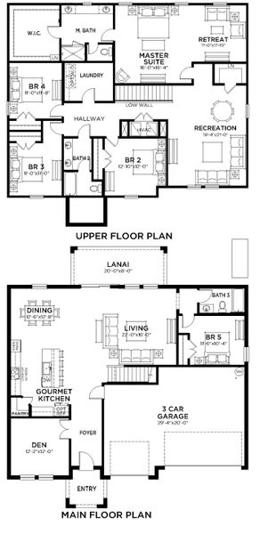 2D floor plan layout for the Violeta by Casa Fresca Homes in Pasadena Landing, Wesley Chapel, FL (Image 3).