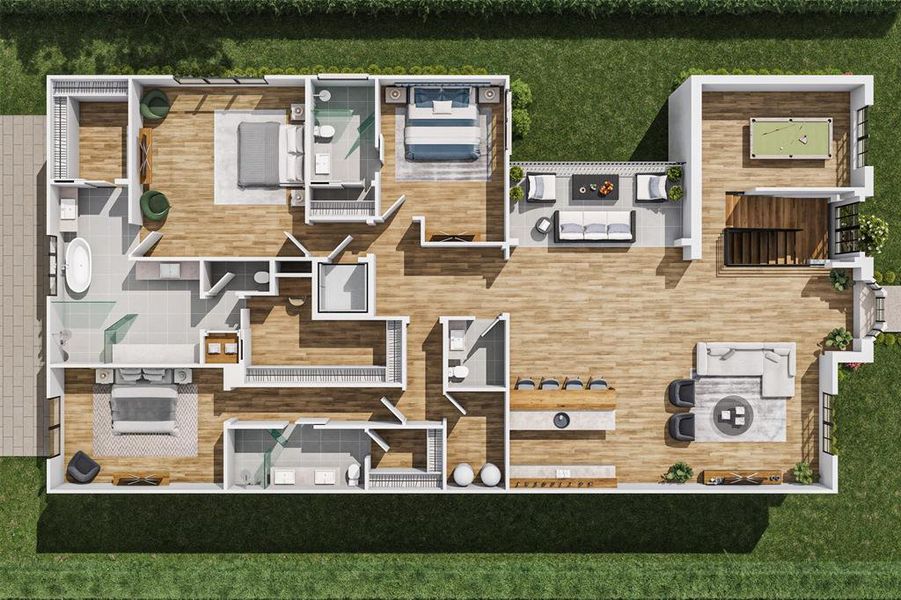 2D floor plan layout of this home in , Southlake, TX (Image 3).