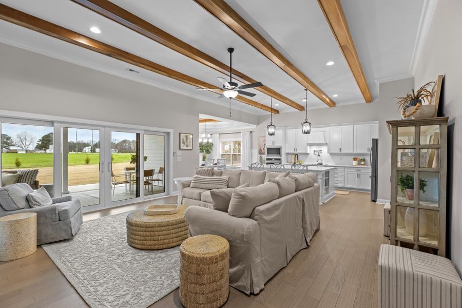 Furnished interior in a model home at Cheshire Landing in Grimesland (Image 13).