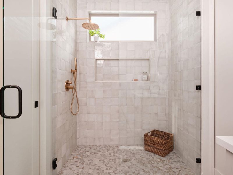 Bathroom featuring a stall shower