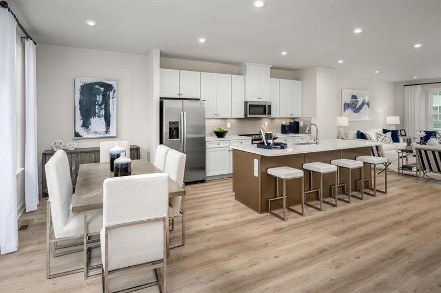 Representative furnished interior of a home built from the Sonata by Ryan Homes in Moore Farm Townhomes, Indian Trail (Image 8).