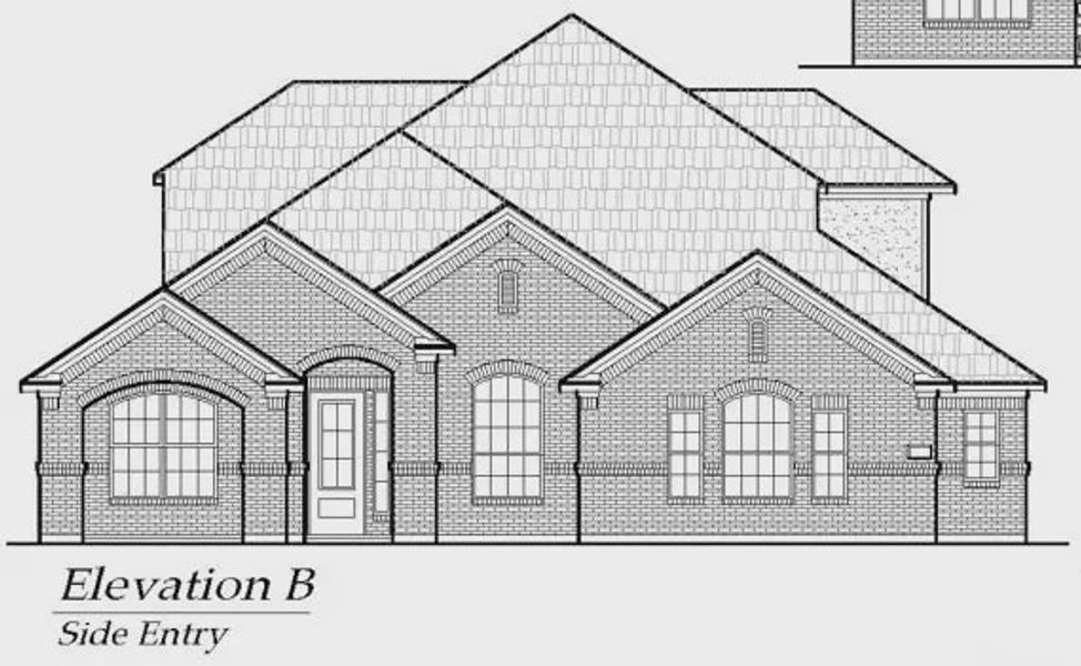 Exterior rendering of this home design in Lakeview Heights, Azle, TX (Image 12).