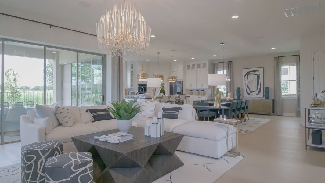 Representative furnished interior of a home built from the Torrey Pines II by Jones Homes USA in Reserve at Twin Lakes, St. Cloud (Image 7). Representative furnished interior of a home built from the Torrey Pines II by Jones Homes USA in Reserve at Twin Lakes, St. Cloud (Image 7).