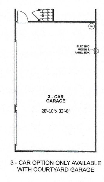 The 3 Car Garage is already included in the price of this proposed build