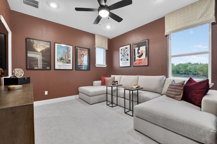 Representative furnished interior of a home built from the Balcones by Taylor Morrison in Easton Park, Austin (Image 12).