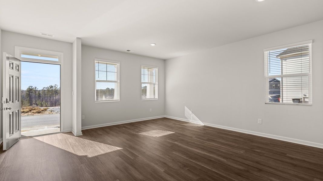 Representative unfurnished interior of a home built from the Mansfield by D.R. Horton in Southwind Village, Evans (Image 18).