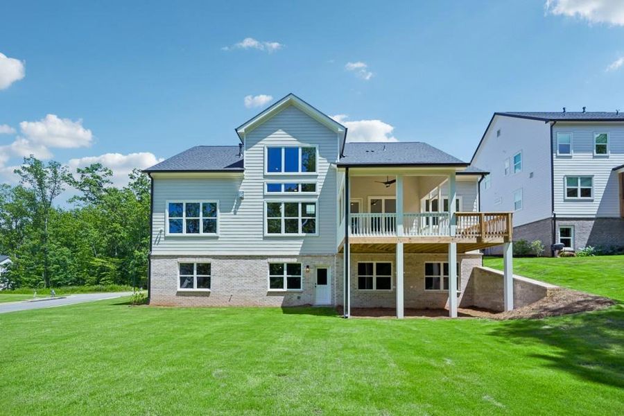 Exterior details and patio area of a home in Arden on Lanier, Cumming (Image 25).