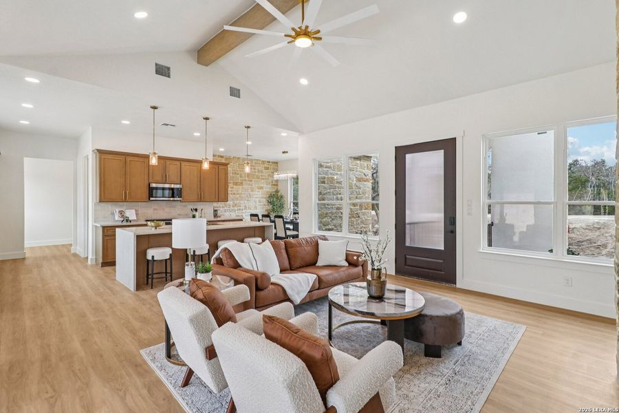 Furnished interior view inside a new home in , Fischer (Image 9).