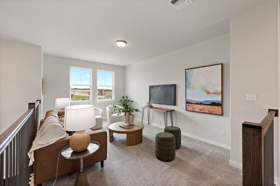 Furnished interior view inside a new home in Park Collection at Lariat, Liberty Hill (Image 34).