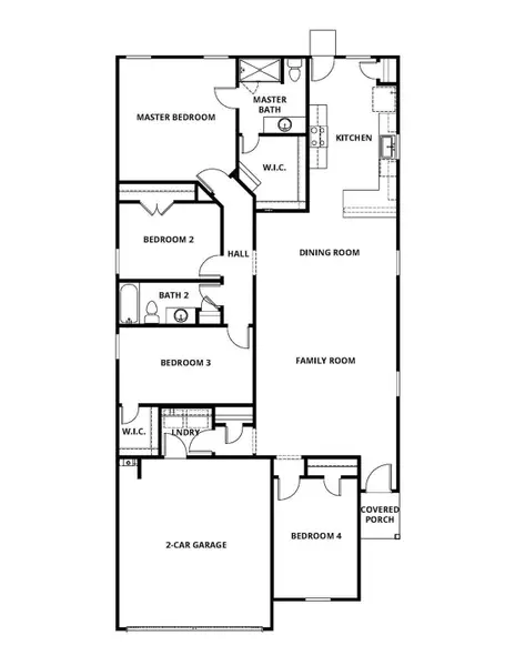 2D floor plan layout of this home in Sweetwater Ridge, Conroe, TX (Image 3).