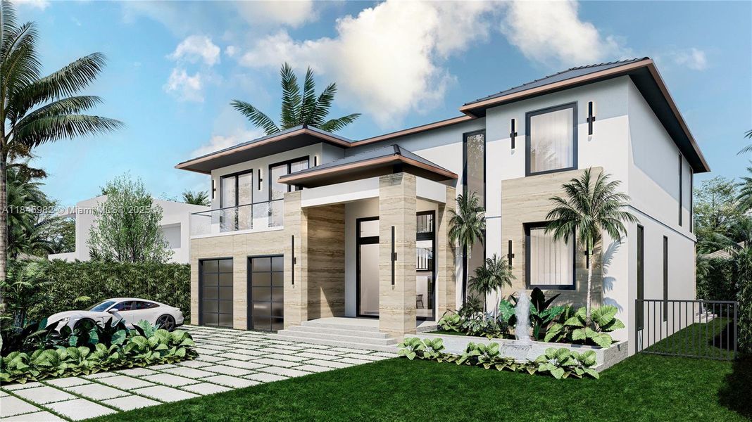 Front exterior of a new home in , Pompano Beach, FL, highlighting curb appeal (Image 12).