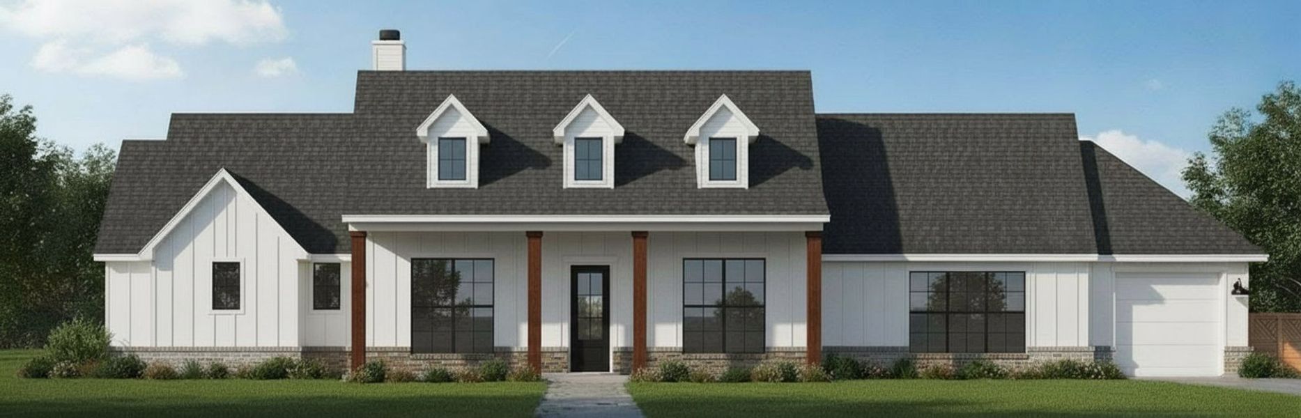 Representative exterior photo of a completed home built from the Bedford by Kenmark Homes in Rocky Top Ranch, Azle, TX (Image 4).