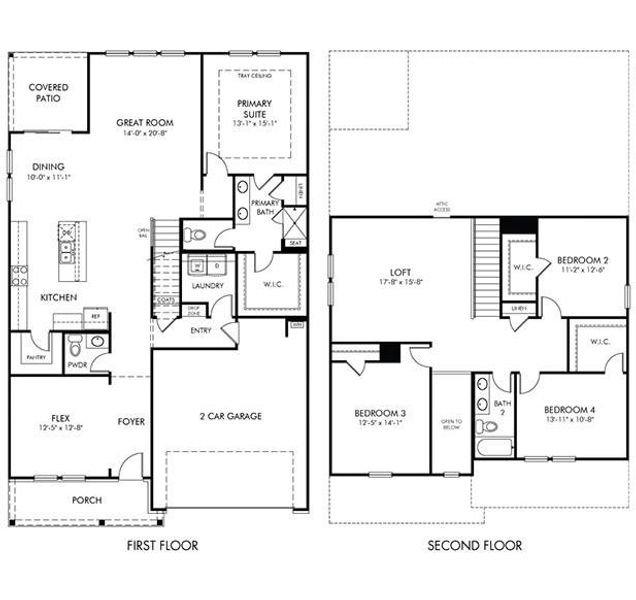 2D floor plan layout of this home in Brighton Springs, York, SC (Image 3).