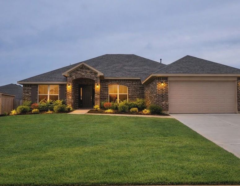 Front exterior of a new home in Bayou Bend Estates, Dickinson, TX, highlighting curb appeal (Image 2). Front exterior of a new home in Bayou Bend Estates, Dickinson, TX, highlighting curb appeal (Image 2).