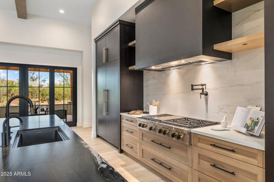 Custom hood and gas cook top