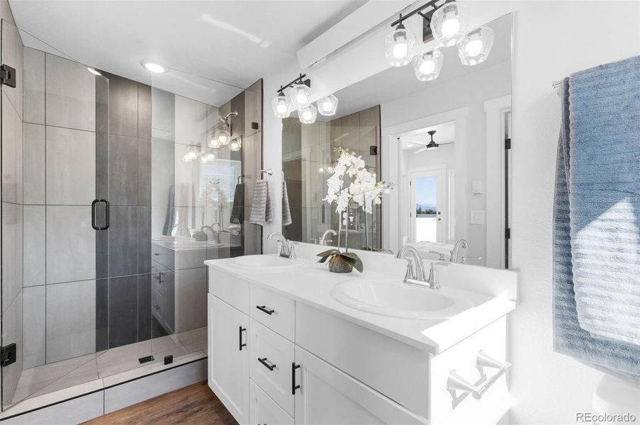 Custom shower in primary bath