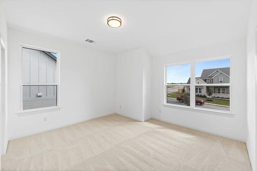 Spacious, unfurnished interior of a new home in Lariat - 80', Liberty Hill (Image 24). Spacious, unfurnished interior of a new home in Lariat - 80', Liberty Hill (Image 24).