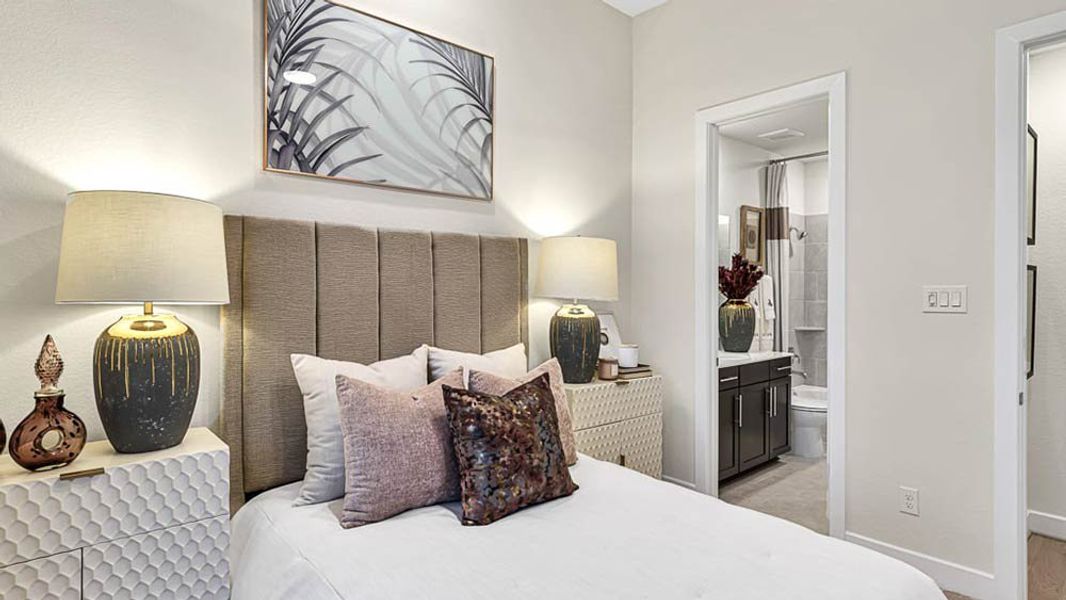 Furnished interior view inside a new home in Avalon at Cypress, Cypress (Image 9).
