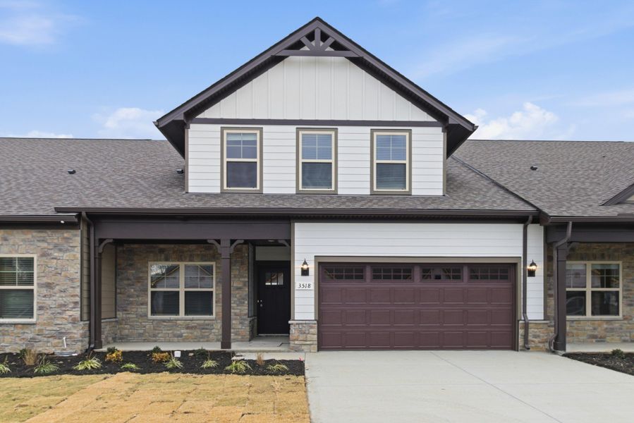 Front exterior of a new home in Veterans Cove, Murfreesboro, TN, highlighting curb appeal (Image 25).