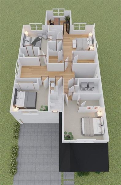 2D floor plan layout of this home in , Atlanta, GA (Image 4).