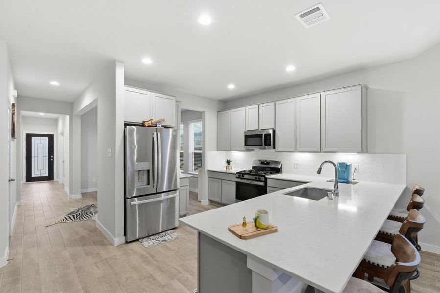 Beautiful Kitchen with stainless steel appliances
