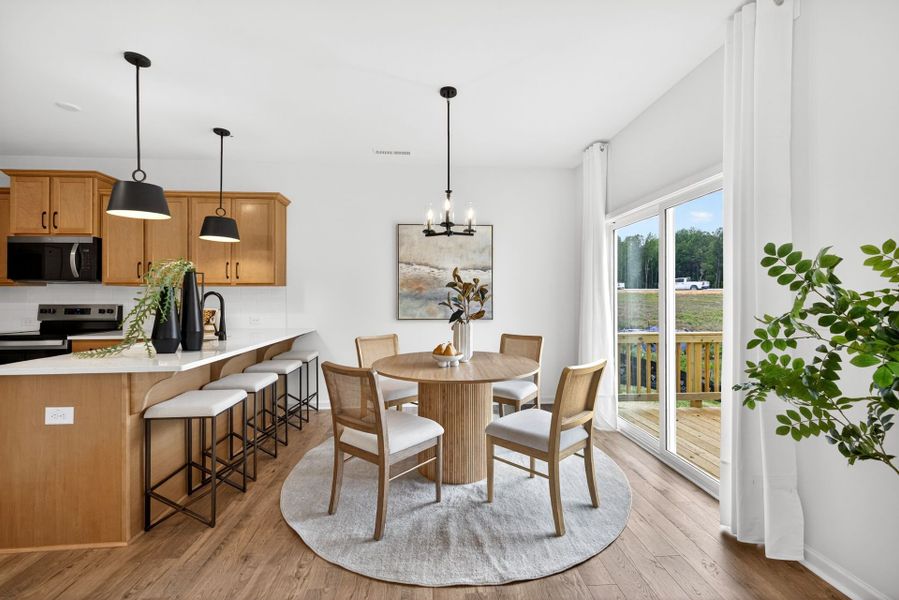 Furnished interior view inside a new home in White Oak Creek Crossing, Angier (Image 10).