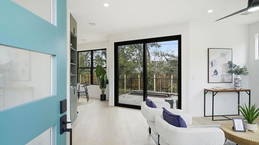 Exterior details and patio area of a home in , Austin (Image 4).
