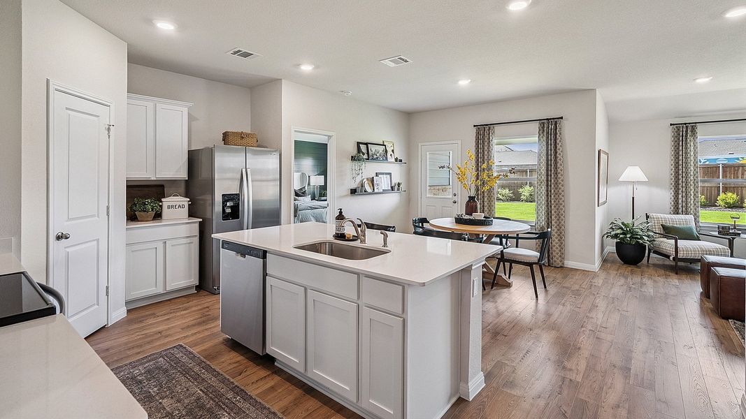 Representative furnished interior of a home built from the The Denton by D.R. Horton in Thunder Rock, Marble Falls (Image 4). Representative furnished interior of a home built from the The Denton by D.R. Horton in Thunder Rock, Marble Falls (Image 4).