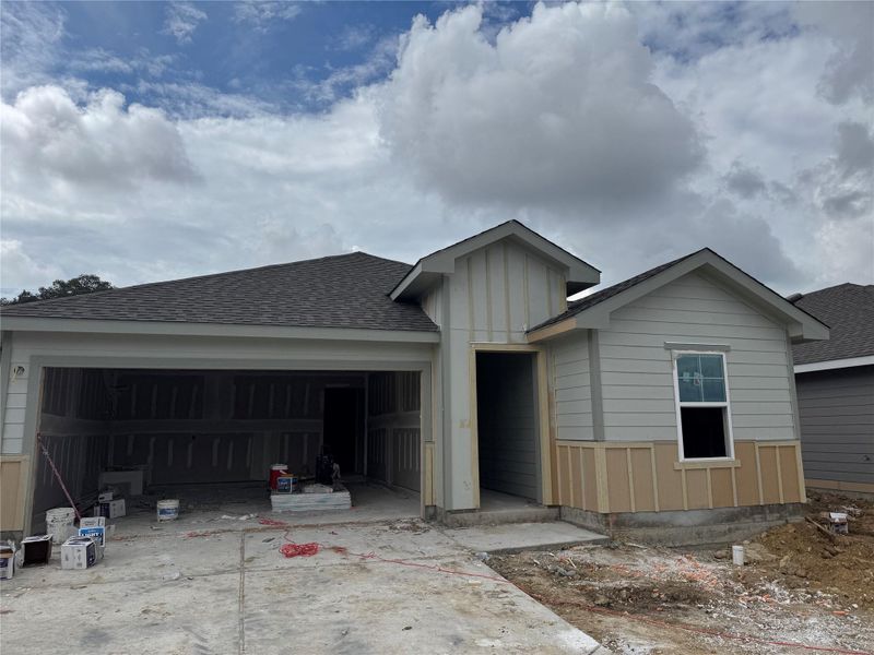 Front exterior of a new home in Wilkins Valley, Brenham, TX, highlighting curb appeal (Image 2). Front exterior of a new home in Wilkins Valley, Brenham, TX, highlighting curb appeal (Image 2).