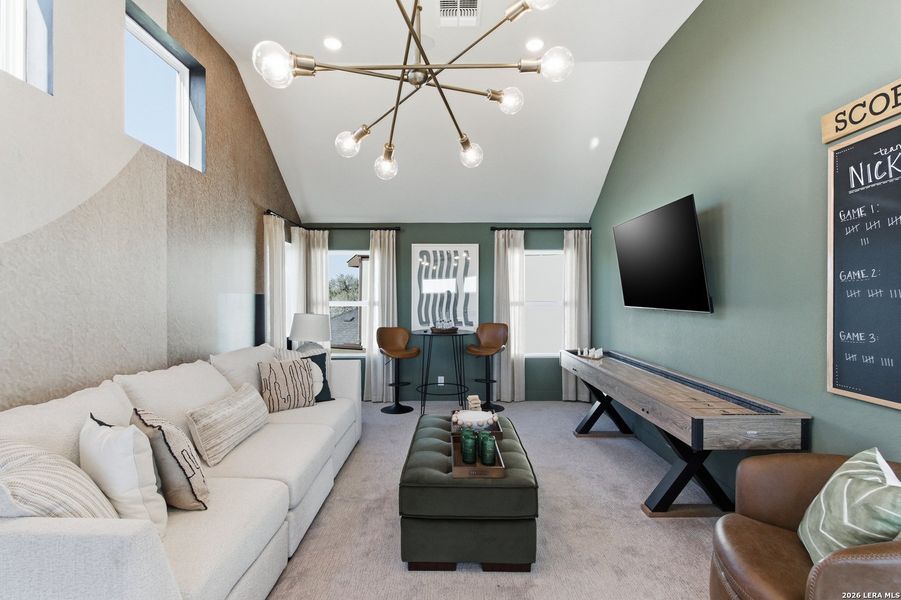 Furnished interior view inside a new home in Prominence, San Antonio (Image 8).