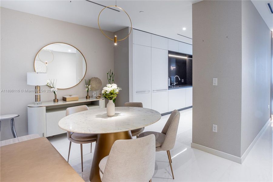 Furnished interior view inside a new home in Aston Martin Residences, Miami (Image 7). Furnished interior view inside a new home in Aston Martin Residences, Miami (Image 7).