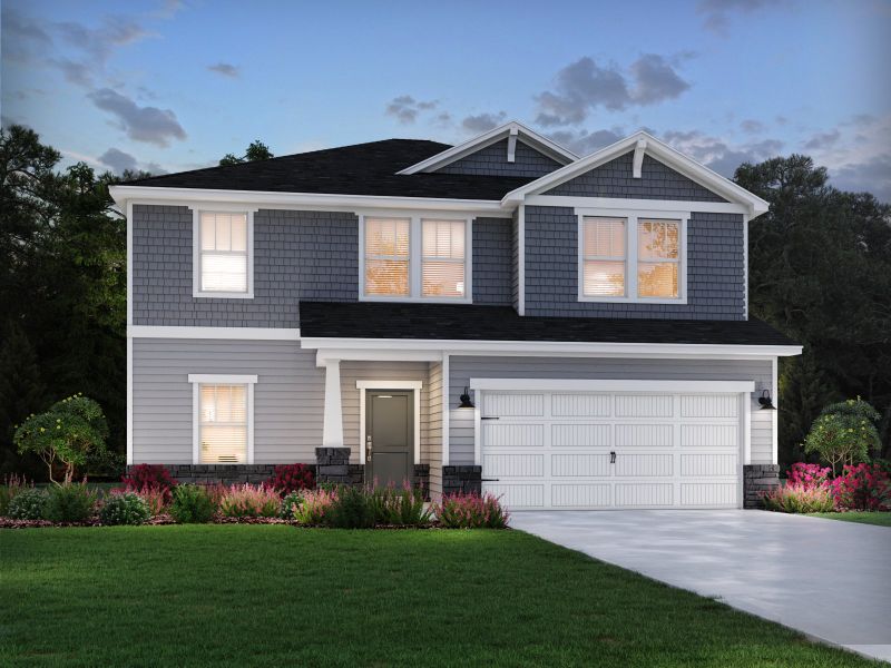 Representative exterior photo of a completed home built from the Brentwood by Meritage Homes in Nelson's Creek, Mocksville, NC (Image 21).