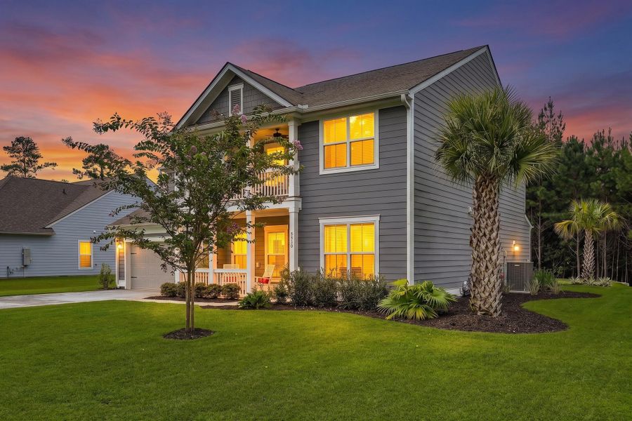 Front exterior of a new home in Sea Island Preserve, Johns Island, SC, highlighting curb appeal (Image 23).
