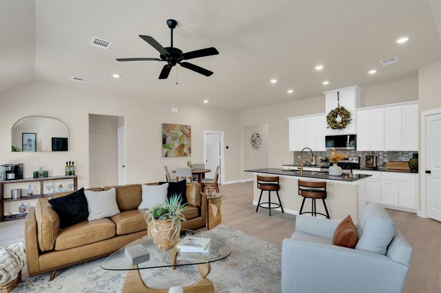 Furnished interior view inside a new home in Hadley Farms, Godley (Image 32). Furnished interior view inside a new home in Hadley Farms, Godley (Image 32).