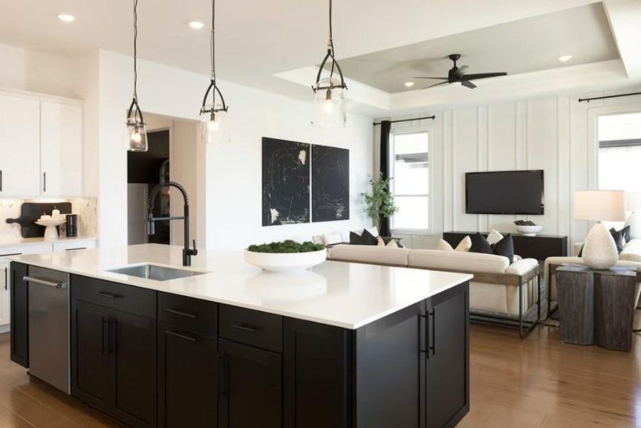 Photo of Pulte model home with same floor plan, not of actual home listed. Photo of Pulte model home with same floor plan, not of actual home listed.