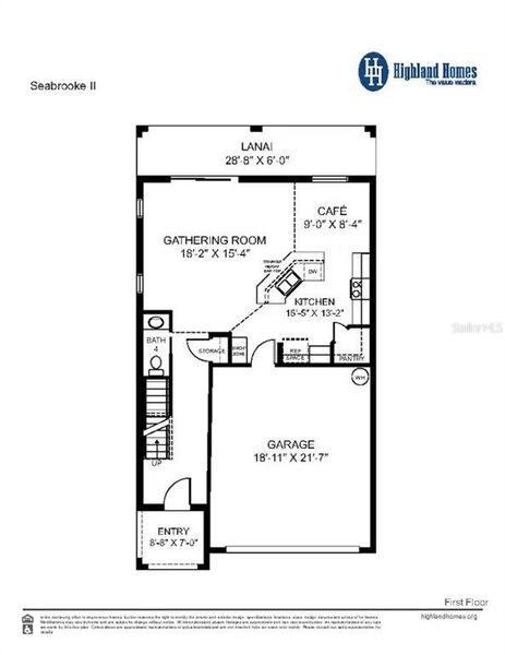 2D floor plan layout of this home in VillaMar, Winter Haven, FL (Image 2).