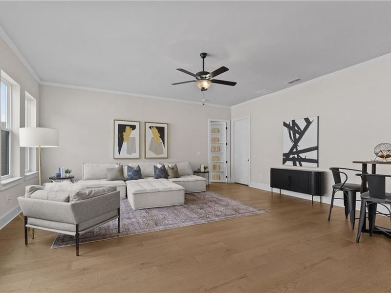 Furnished interior view inside a new home in The Village at Towne Lake, Woodstock (Image 52).