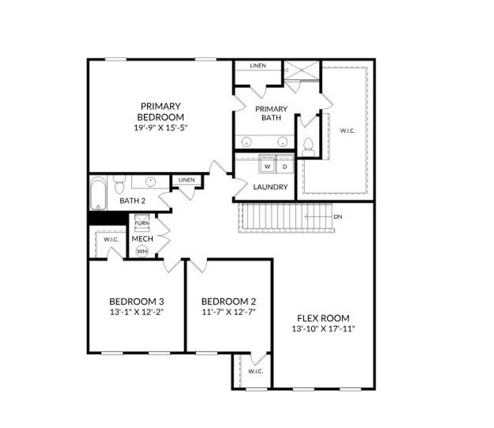 2D floor plan layout of this home in Clairmont, Charlotte, NC (Image 20).