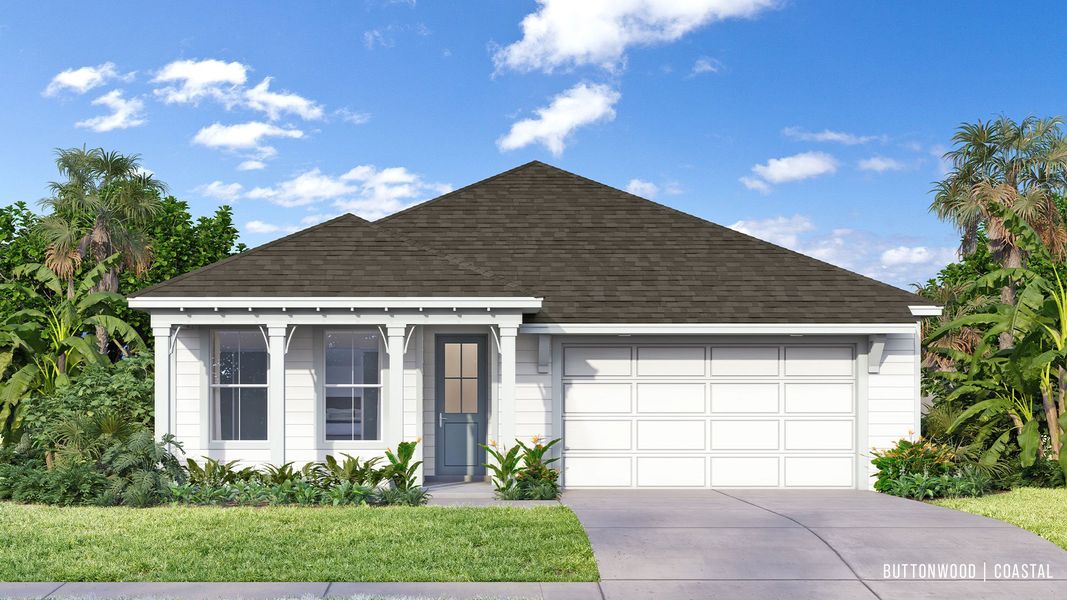 Representative exterior photo of a completed home built from the Buttonwood by DRB Homes in Trailside, Mount Dora, FL (Image 21).