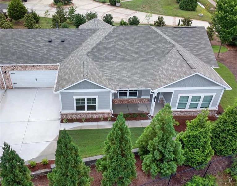 Front exterior of a new home in Creekwood, Powder Springs, GA, highlighting curb appeal (Image 18).